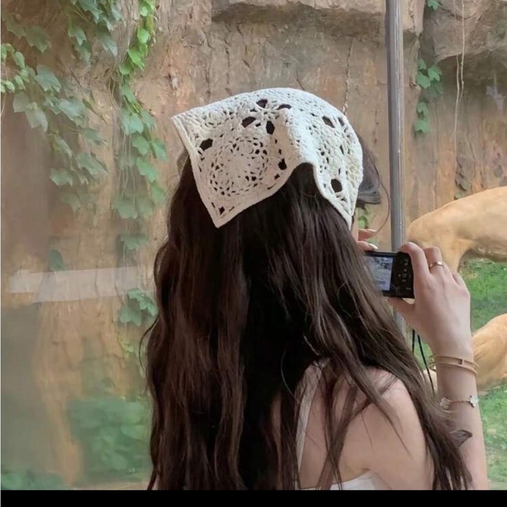 Crochet hair bandana